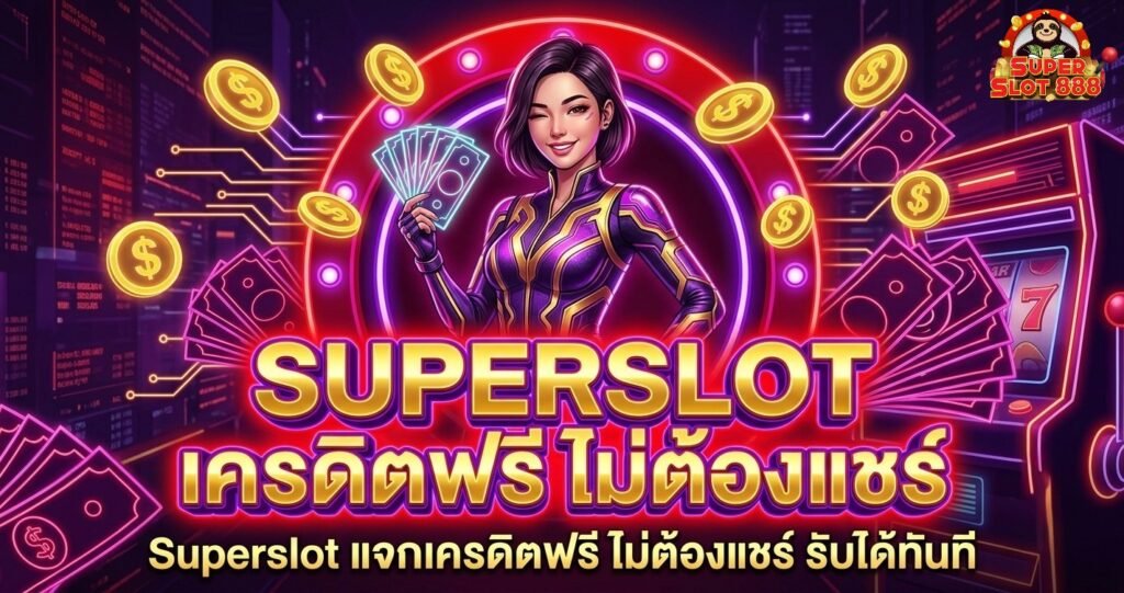 Superslot แจกเครดิตฟรี ไม่ต้องแชร์ ไม่ต้องโพสต์ลงกลุ่ม รับได้ทันที